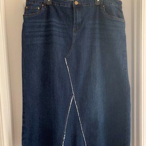 Women's Plus Size Denim Skirt